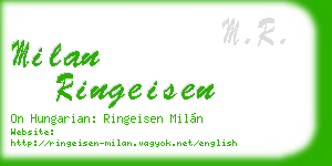 milan ringeisen business card